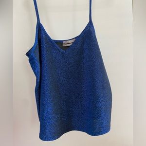 Blue sparkly tank top